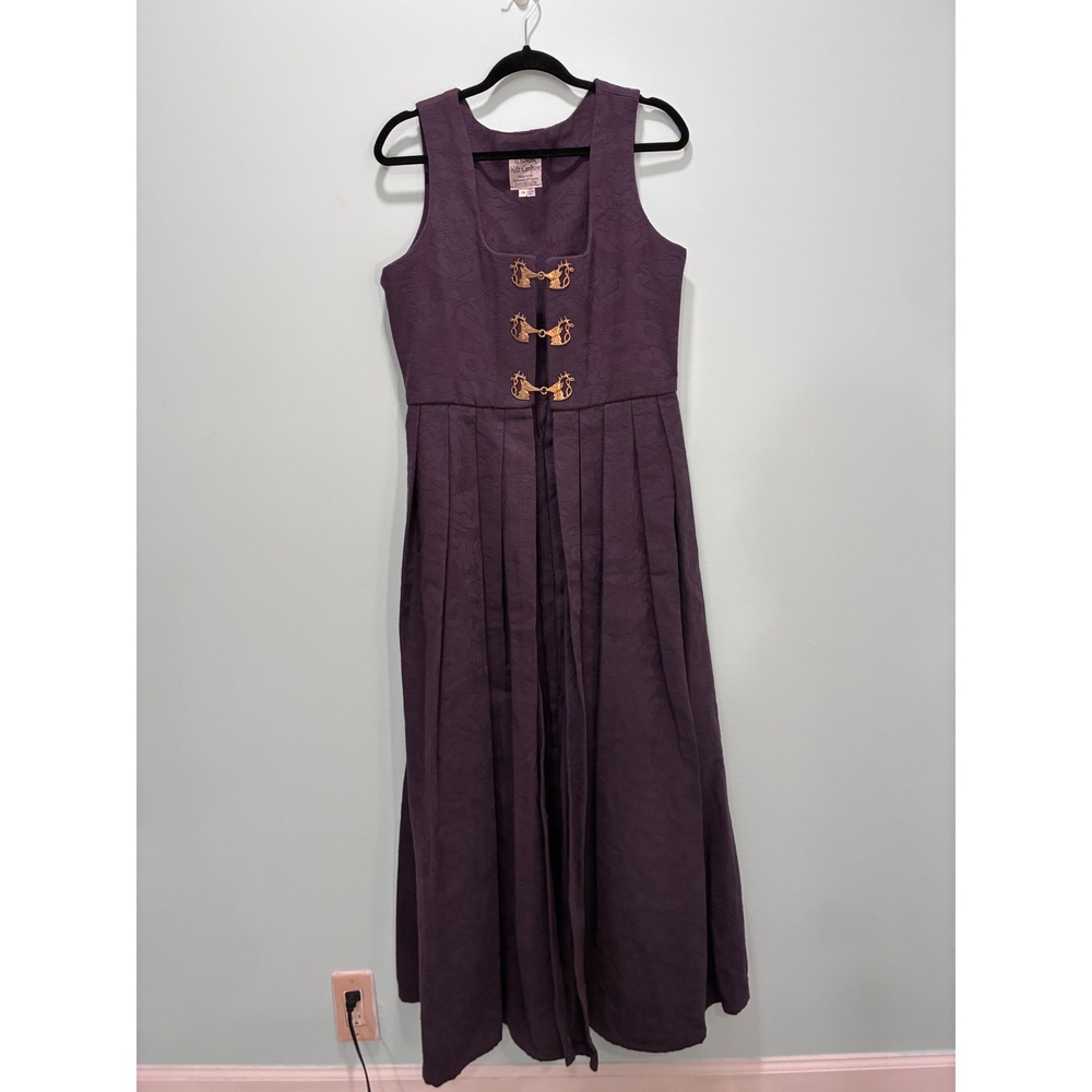 Wolfstone Kilt Company Purple Floral Renaissance Overdress Gold Deer Clasps